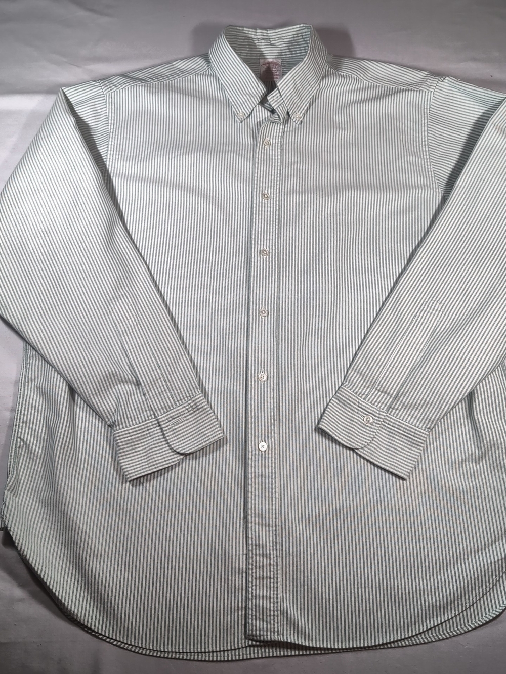 Men's Brooks Brothers Classic Green/White- Button-Down